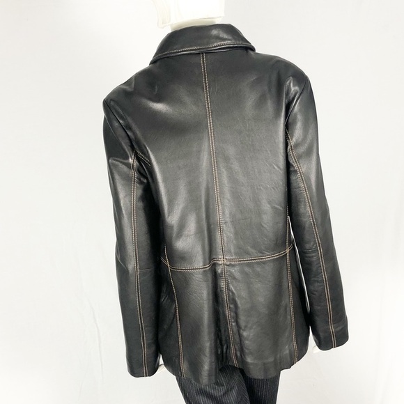 🖤 Jessica Black Genuine Leather Jacket | Zip-Up | Size Large🖤 - Picture 10 of 15